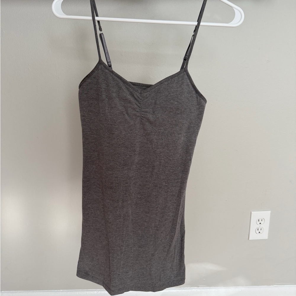 Women’s Charcoal Gray Spaghetti Strap Tank Dress
